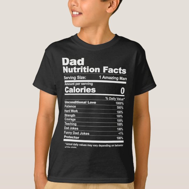 Camiseta Hechos de nutrición (Anverso)