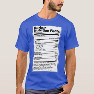 Camiseta Hechos de nutrición barberina Classic TShirt