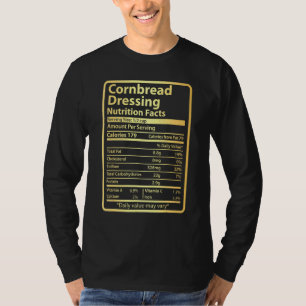 Camiseta Hechos de nutrición de alimentos de pan de maíz Th