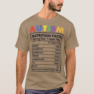 Camiseta Hechos de nutrición de autismo