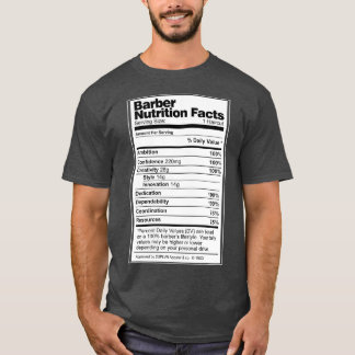 Camiseta Hechos de nutrición de barbero