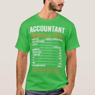 Camiseta Hechos de nutrición de contables divertidas ideas
