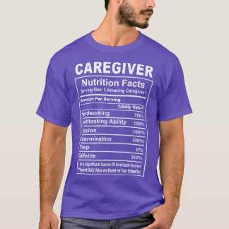 Camiseta hechos de nutrición de cualquier persona