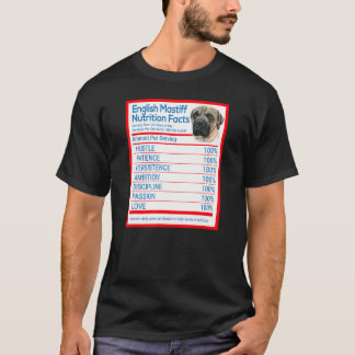 Camiseta Hechos de nutrición de dueños de razas de perros e