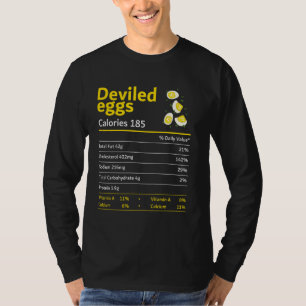 Camiseta Hechos De Nutrición De Huevos Desviados Cstuma De 