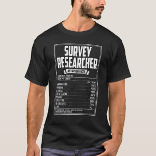 Camiseta Hechos de nutrición de investigador de encuestas