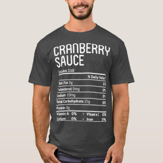 Camiseta Hechos de nutrición de la salsa de arándano