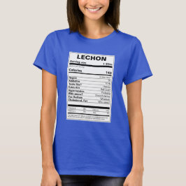 Camiseta Hechos de nutrición de Lechon