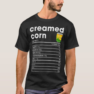 Camiseta Hechos de nutrición de maíz con crema 