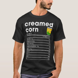 Camiseta Hechos de nutrición de maíz con crema 