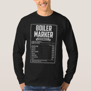 Camiseta Hechos de nutrición de marcadores de caldera