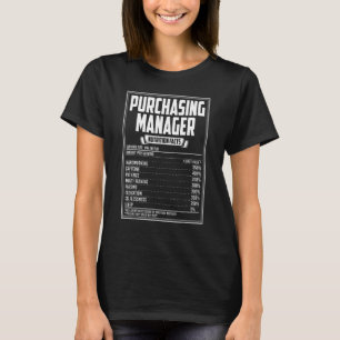 Camiseta Hechos de nutrición de Oracle Purchasing Manager