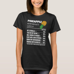 Camiseta Hechos de nutrición de piña de piña al revés