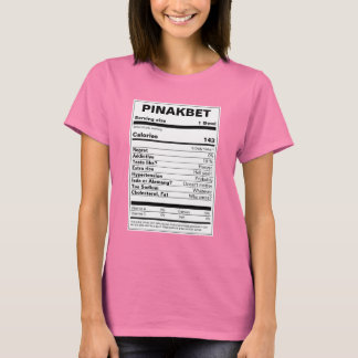 Camiseta Hechos de nutrición de Pinakbet