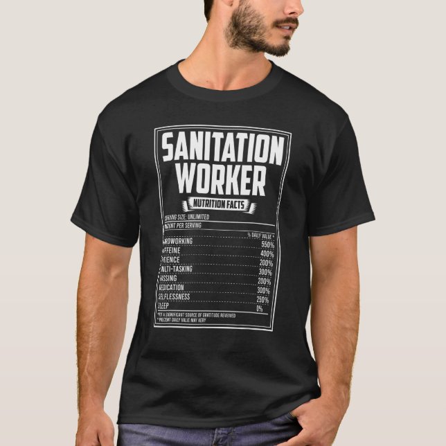 Camiseta Hechos de nutrición de trabajadores sanitarios (Anverso)
