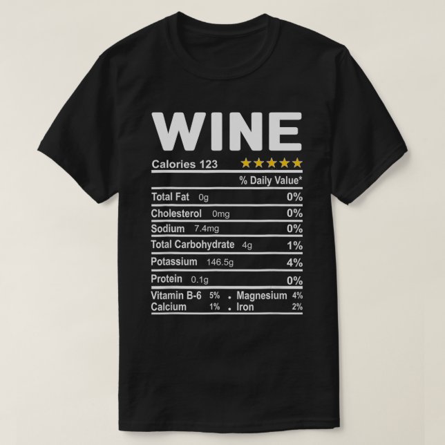 Camiseta Hechos De Nutrición De Vino 2022 Navidades De Acci (Diseño del anverso)