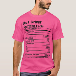 Camiseta Hechos de nutrición del controlador de bus