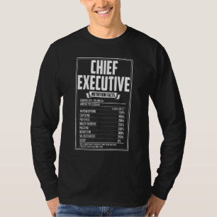 Camiseta Hechos de nutrición del jefe ejecutivo