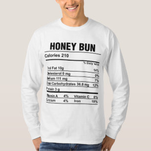 Camiseta Hechos de nutrición Diversión de gracias Alimento