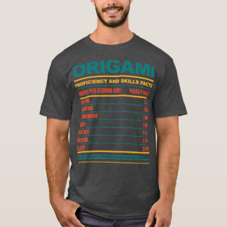 Camiseta Hechos de nutrición divertidos originami