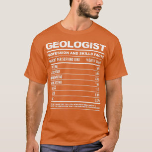 Camiseta Hechos de nutrición divertidos para geólogo