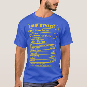 Camiseta Hechos de nutrición Hair Stylist