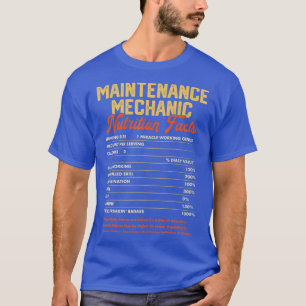 Camiseta Hechos de nutrición mecánica de mantenimiento Rega