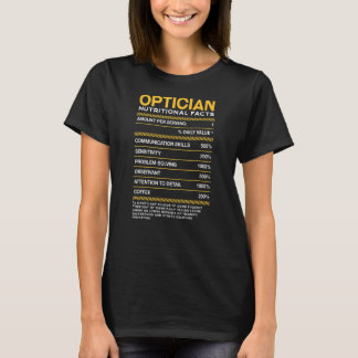 Camiseta Hechos De Nutrición Óptica Optometrista Optometría
