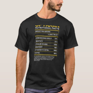Camiseta Hechos De Nutrición Óptica Optometrista Optometría