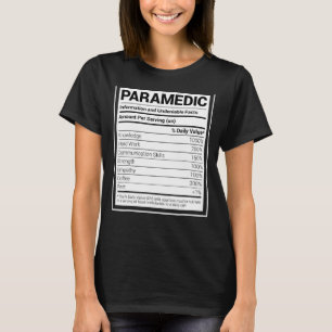 Camiseta Hechos De Nutrición Paramédica Graciosa Aide De Em