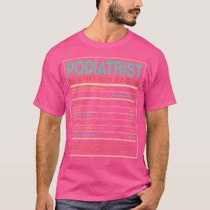 Camiseta Hechos De Nutrición Podiatrista Humor Podiatario G