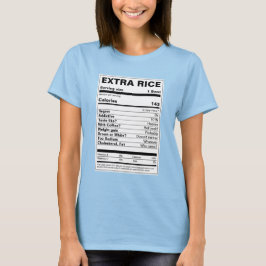 Camiseta Hechos de nutrición por arroz extra
