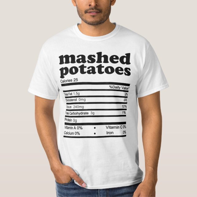 Camiseta Hechos de nutrición puramente potatoe 2021 Acción  (Anverso)