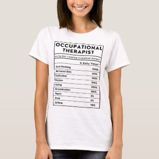 Camiseta Hechos de nutrición terapista ocupacional
