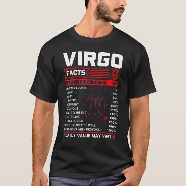 Camiseta Hechos de Virgo de Cumpleaños (Anverso)