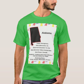 Camiseta Hechos del estado de Alabama