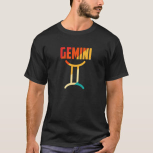 Camiseta Hechos del Rótulo zodiaco Gemini Astrología vintag