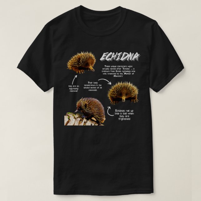 Camiseta Hechos divertidos de Echidna (Diseño del anverso)