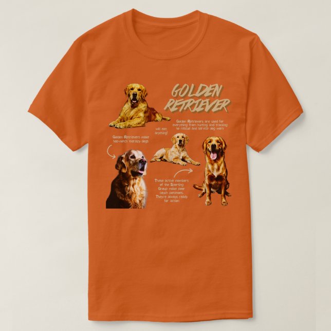 Camiseta Hechos divertidos de Golden Retriever (Diseño del anverso)