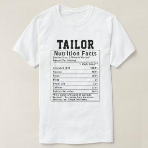 Camiseta Hechos divertidos de la nutrición en los sastres q