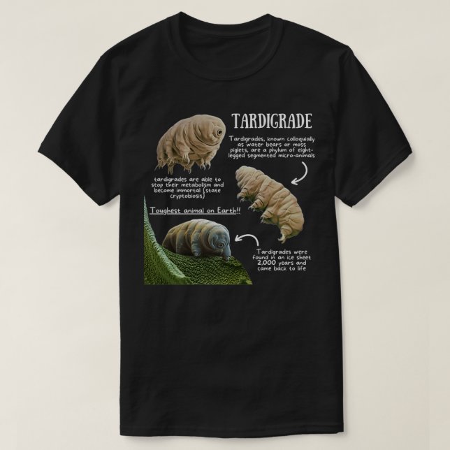 Camiseta Hechos divertidos de Tardigrado (Diseño del anverso)