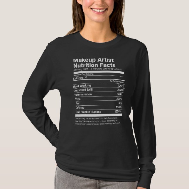 Camiseta Hechos divertidos sobre la nutrición de los artist (Anverso)