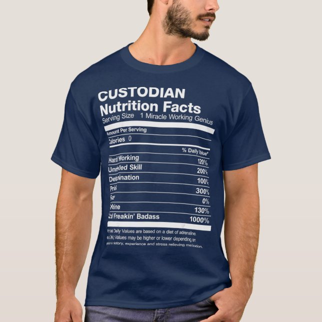 Camiseta Hechos divertidos sobre la nutrición de los custod (Anverso)
