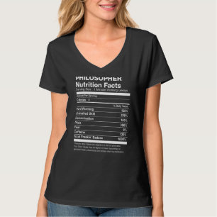 Camiseta Hechos divertidos sobre la nutrición del filósofo
