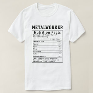 Camiseta Hechos Divertidos sobre la Nutrición del Trabajado