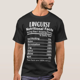 Camiseta Hechos divertidos sobre la nutrición lingüística