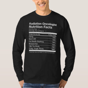 Camiseta Hechos divertidos sobre la nutrición oncológica po