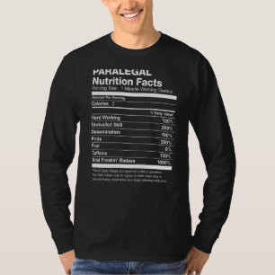 Camiseta Hechos divertidos sobre la nutrición paralegal