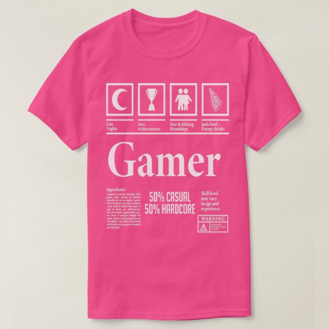 Camiseta Hechos divertidos sobre los juegos de jugadores (Diseño del anverso)