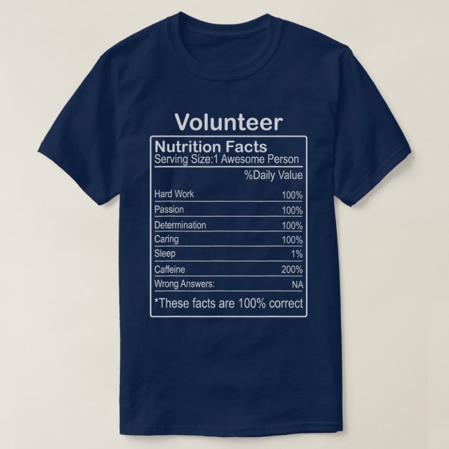 Camiseta Hechos divertidos y sarcásticos sobre la nutrición (Diseño del anverso)